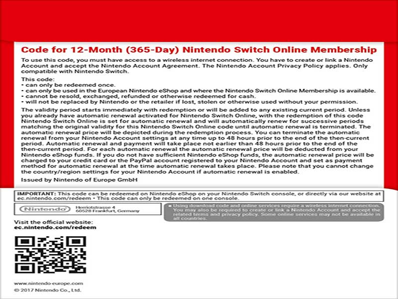 relajarse insuficiente hacha Nintendo Switch Online 12 Month Code Shop, 56% OFF | vitacrossfit.es