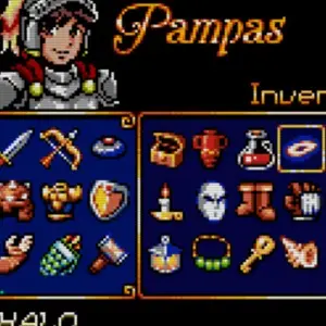 Pampas & Selene: The Maze of Demons – Inventaris