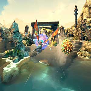 tropische blauwe oceaansteden