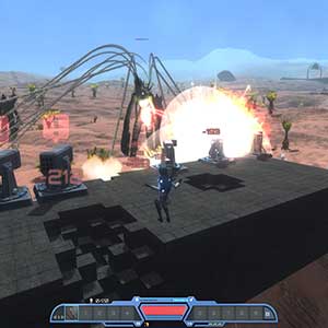 op de planeet neerstorten