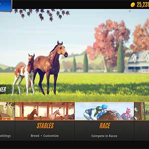 Rival Stars Horse Racing Hoofdmenu