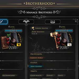 Broederschap spelers dashboard