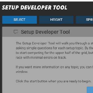 Setup Developer Tool 2021 - Selecteer tabblad