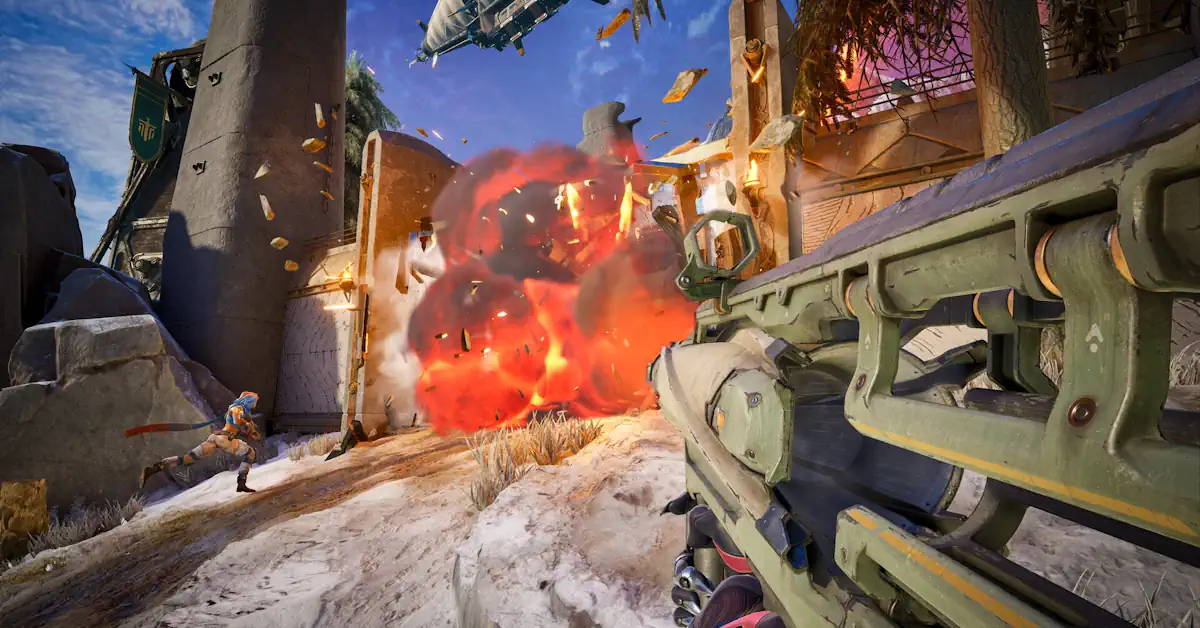 Highguard in het midden van een gevecht, een schril contrast met de huidige situatie van de studio