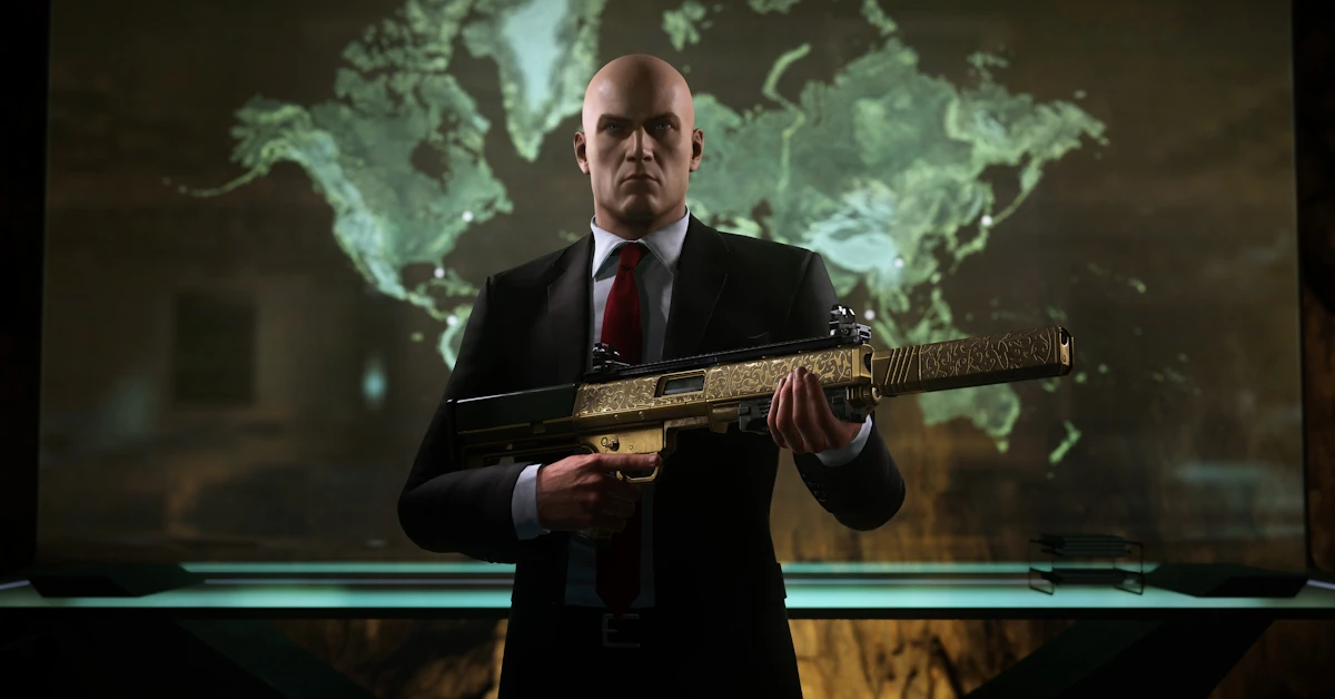 Officieel artwork van Agent 47 in Hitman World of Assassination