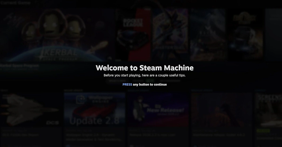 De Steam Machine krijgt uma Welkomsttour, die onlangs online is gelekt
