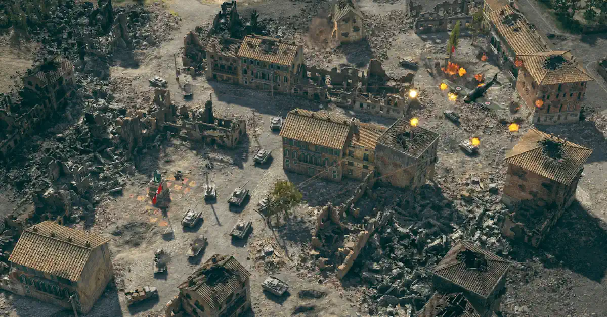 Tactische positionering en het gebruik van terrein zijn cruciaal voor overleving in de 25 missies tellende campagne van Sudden Strike 5