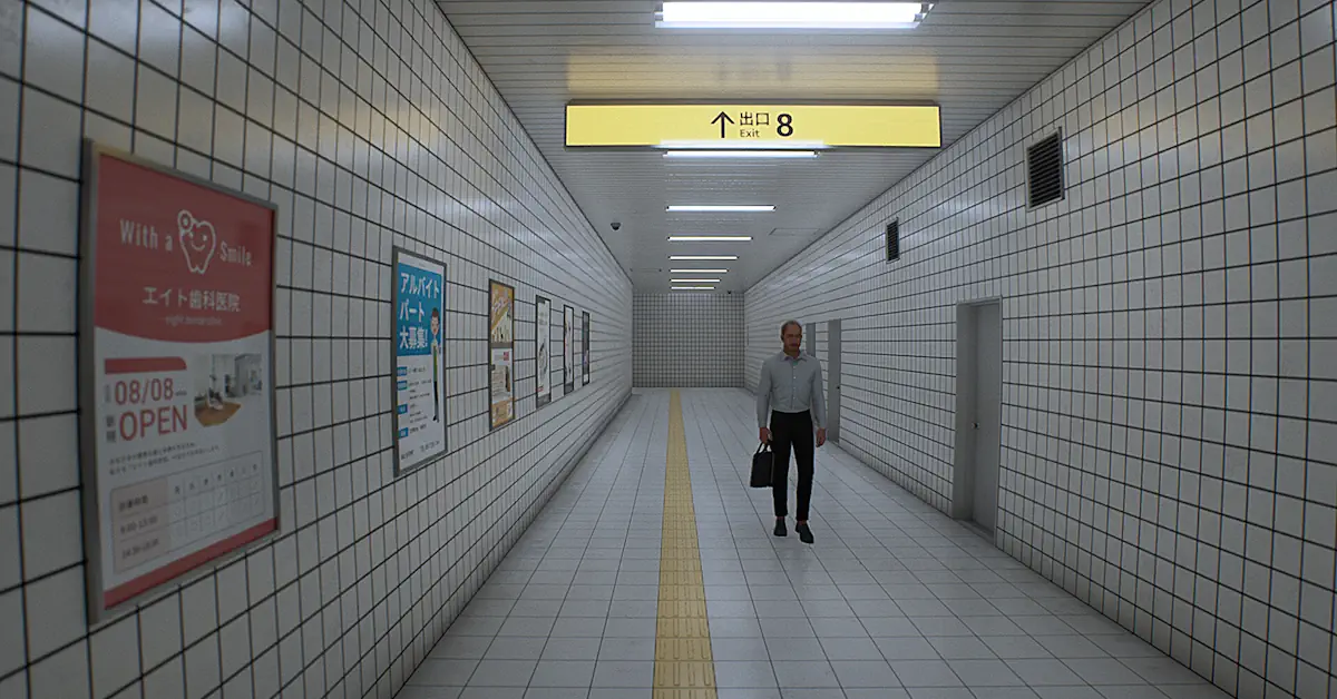 Spelers moeten elk detail van de zich herhalende metrotunnels nauwgezet scannen om afwijkingen te ontdekken