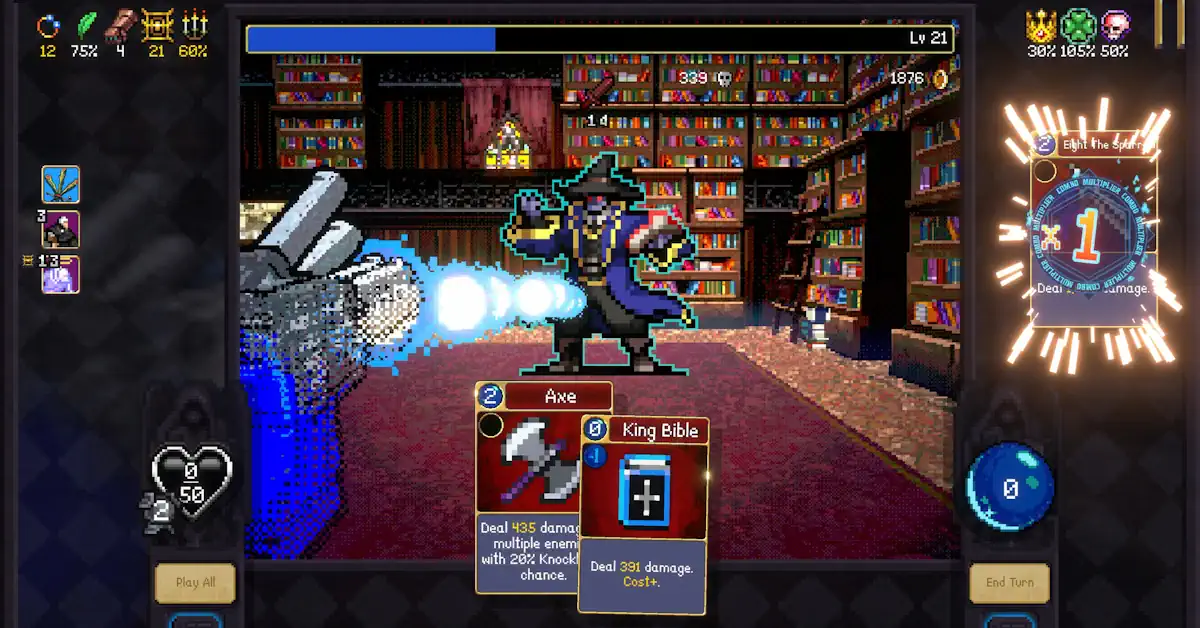 Vampire Crawlers transformeert de bekende chaos van Vampire Survivors in een strategische first-person dungeon crawler