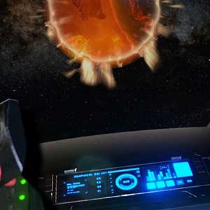 Vuurbalzicht vanaf Ruimteschip