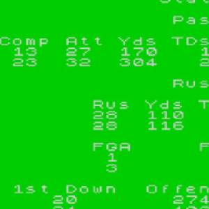 Speed NFL - Statistieken