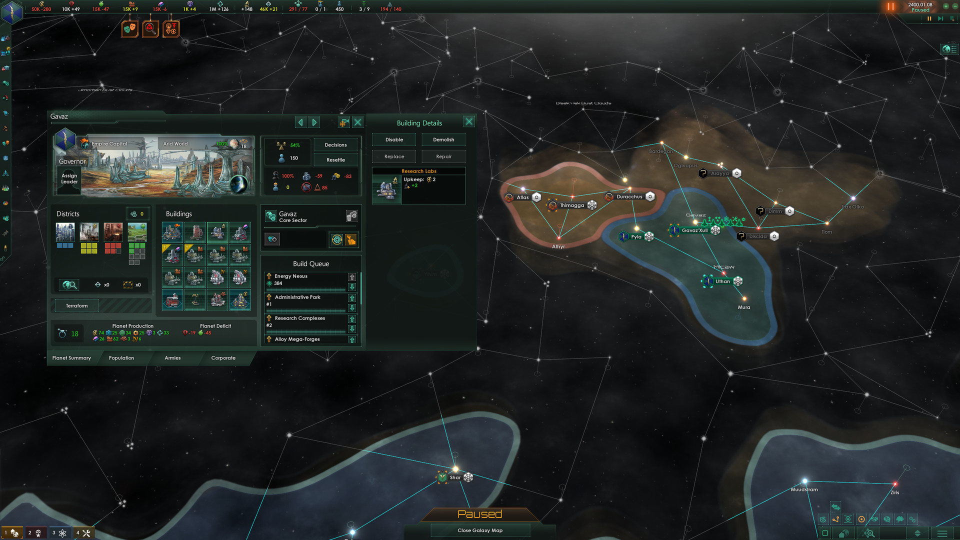 Stellaris melkwegscène voor het Nomads expansion nieuws