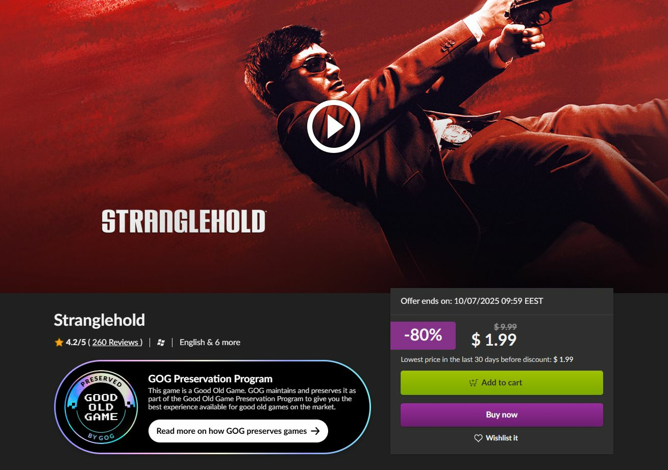 Stranglehold GOG Preservation Program
