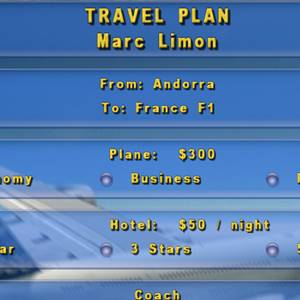 Tennis Elbow Manager - Reisplan