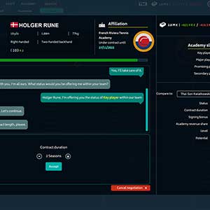 Tennis Manager 2022 - Contract Onderhandeling