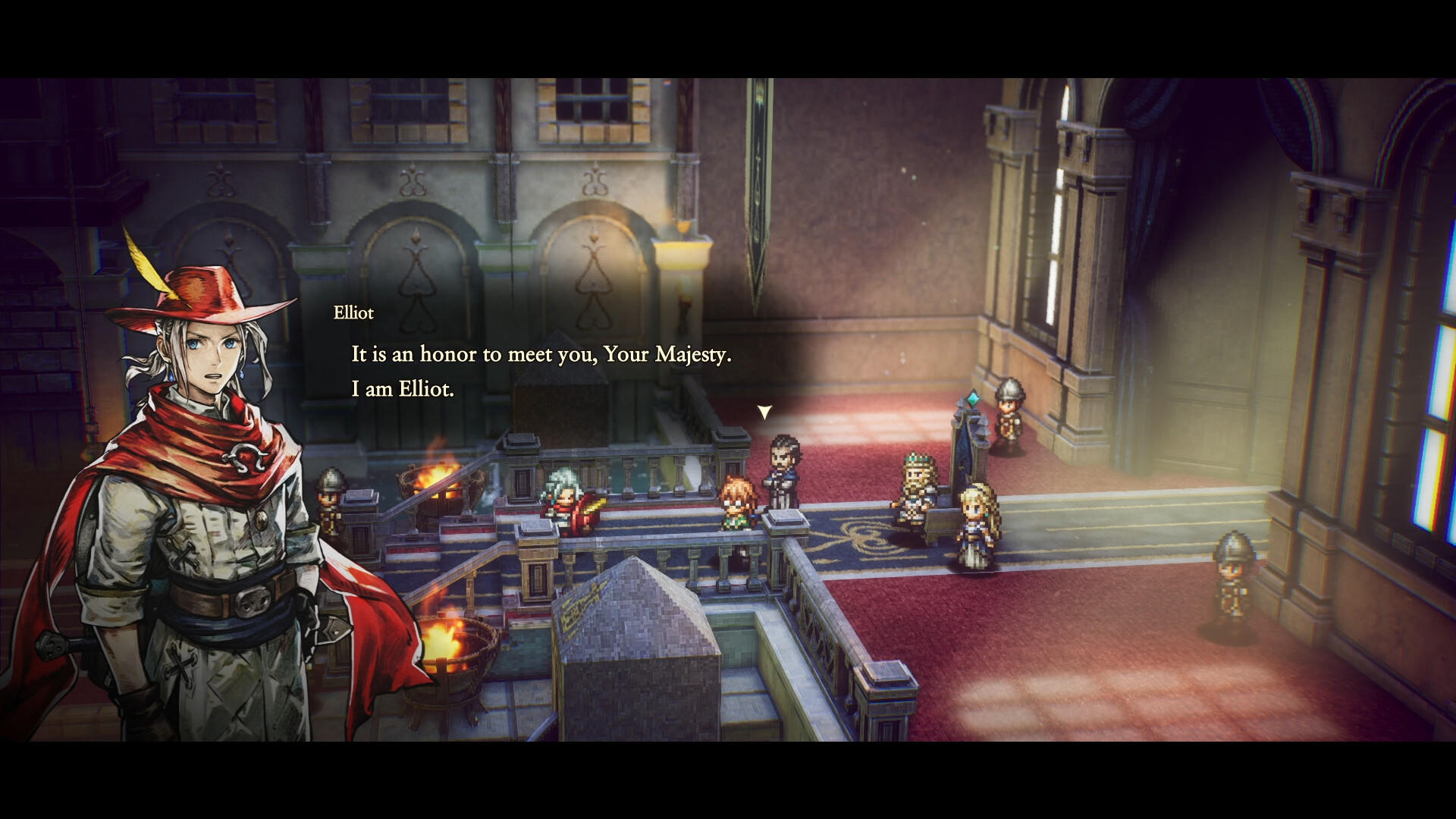 The Adventures of Elliot: The Millennium Tales gameplay scène met Square Enix HD-2D fantasy exploratie