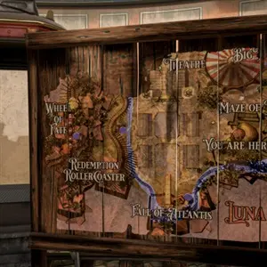 The Amusement VR - Kaart van Luna Park