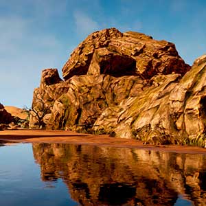 Rustige jordan rivier