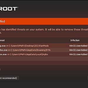 Webroot SecureAnywhere AntiVirus - Bedreigingen