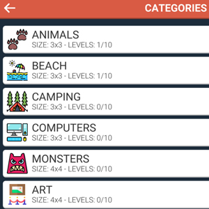 Word Crack Plus - Categorieën