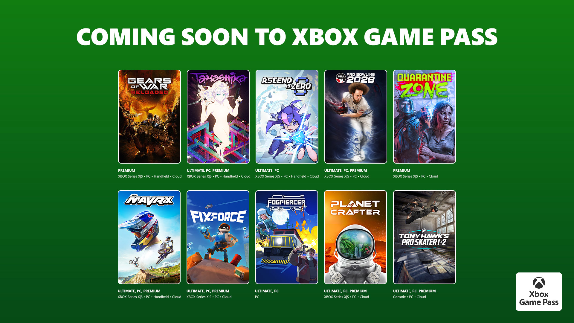 Xbox Game Pass July 2026 Wave 1 Lineup