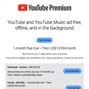 YouTube Premium Subscription - Abonnementen